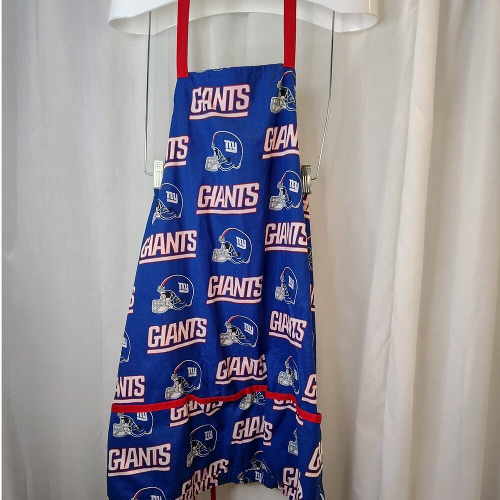 Custom NY Giants Apron with Pockets Unisex